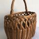 Braided wicker basket