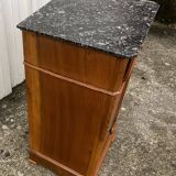 Louis Philippe style bedside table in burr walnut, late 19th century