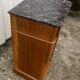 Louis Philippe walnut veneer bedside table, late 19th century.