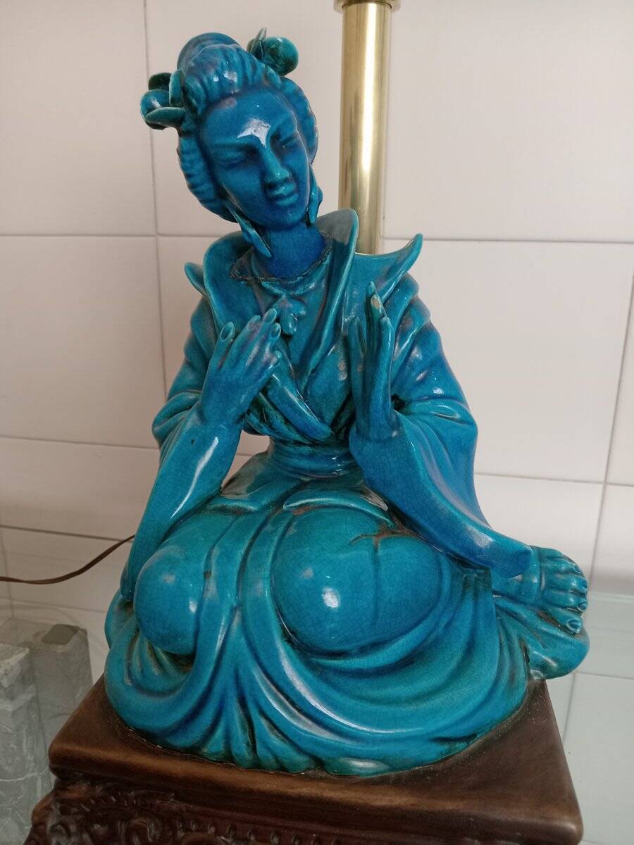 Lampe femme orientale par GES Sesto Fiorentino, années 1960.