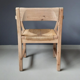 Set of 4 pine chairs with Tage Poulsen paper rope seat for Gramrode 1970