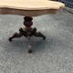 Antique raw violin table — sculpted central leg