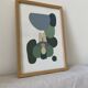 Original painting - blue clouds - framed - signed ackeogh