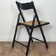 4 chaises pliantes bois et rotin