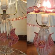 Pair of barovier and Toso (Murano) bedside lamps/table 1960s
