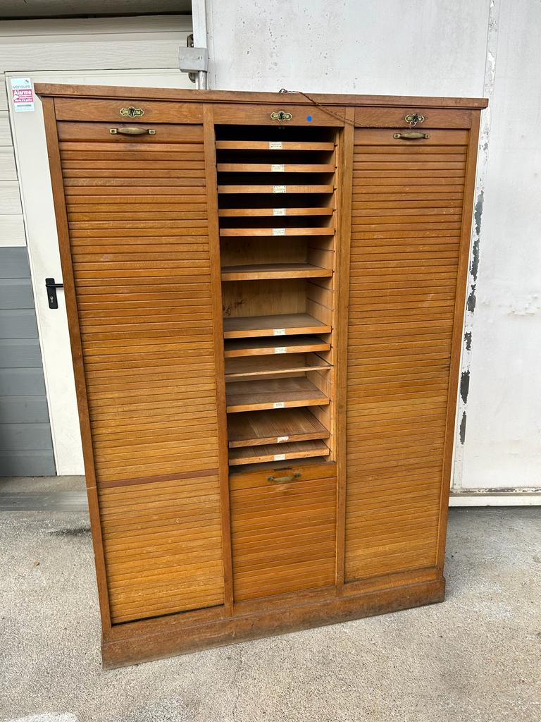 Triple oak curtain binder early xxth curtain Scholz Star Paris