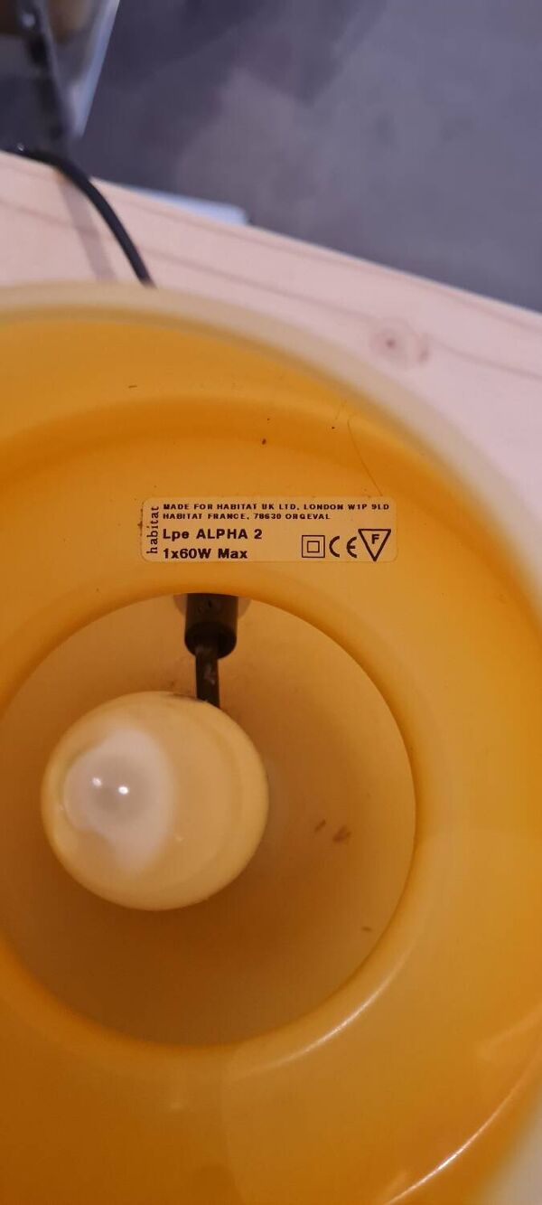 Lampe opaline Mushroom Habitat Vintage