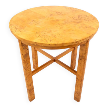 Art Deco side table, mid-20th century, birch