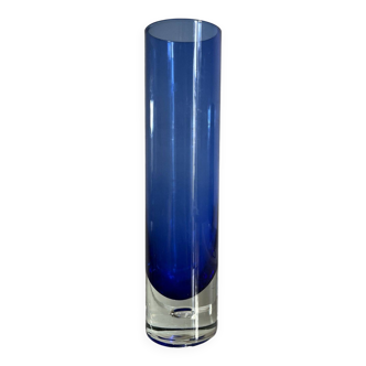 sommerso technical blue scandinavian roller vase circa 1960