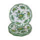 4 assiettes creuses Wedgwood Oriental Pheasants vert