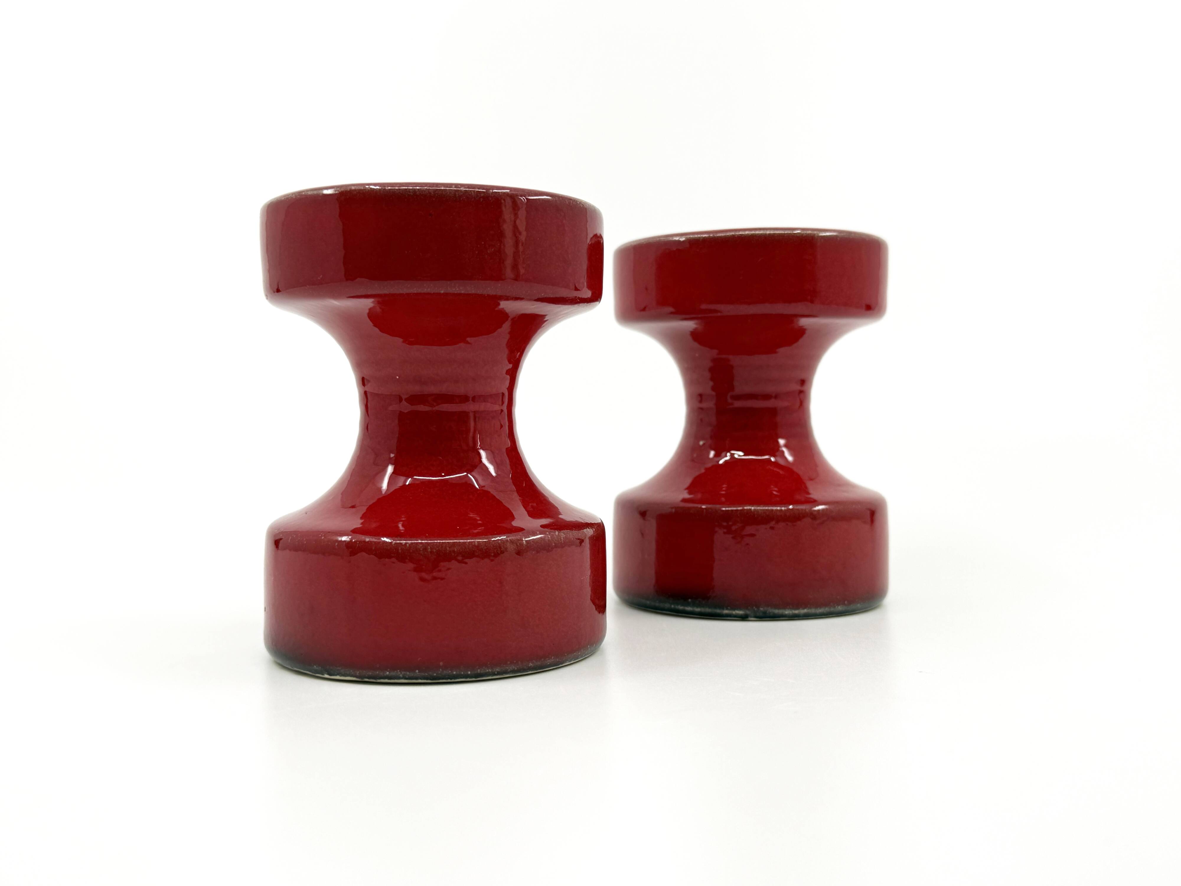 2 Steuler ceramic candle holders • Design Cari Zalloni • Circa 60-70