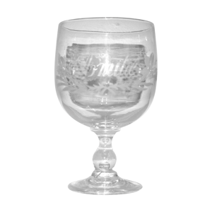 Verre soufflé gravé