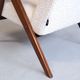 1960 model b 310 var mid century chair in ivory boucle