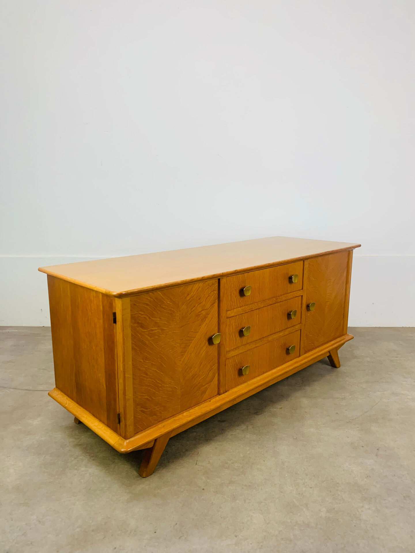 Enfilade en chêne blond, années 50, vintage 