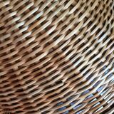 Atypical rattan panière - vintage