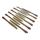 12 metal silver table knives 25 cm
