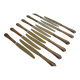 12 metal silver table knives 25 cm