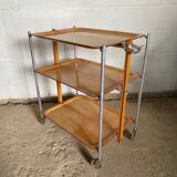 Vintage 1960s folding bar trolley on wheels