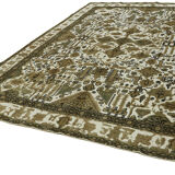 Hand-Knotted Anatolian One of a Kind 1970s 280 cm x 365 cm Beige Wool Carpet
