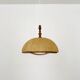 Teakwood and Raffia Bast Pendant Lamp by Temde