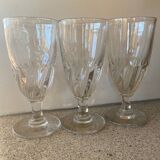 3 bistro glasses