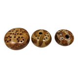 Three pierced vases (in Denmark we call them Mushroom vases)