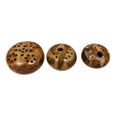 Ensemble de 3 pique-fleurs en grès