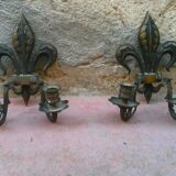 "Fleurs-de-lis" wall lamps