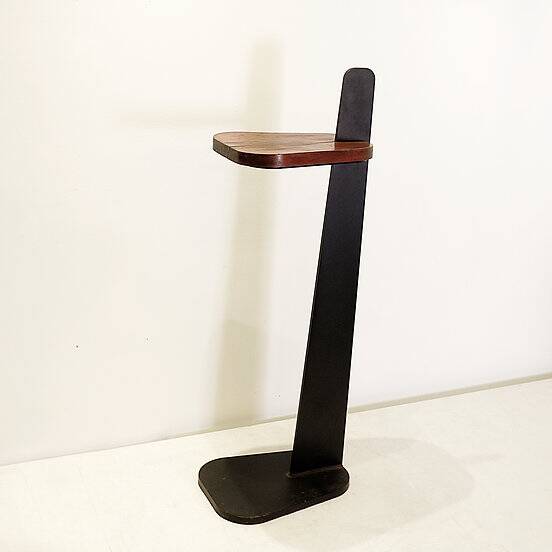 Metal and wood pedestal