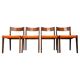 4 chaises en teck PIA par Poul Cadovius, Girsberger, Danemark, années 1960