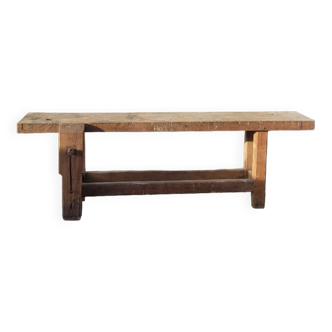 Carpenter's workbench in old solid oak - 2m50