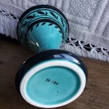 Signed vase numbered turquoise