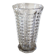 Vintage transparent cut glass pedestal vase