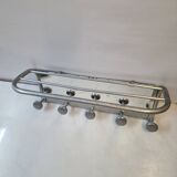 Antique aluminum coat rack with 5 hooks