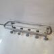 Antique aluminum coat rack with 5 hooks