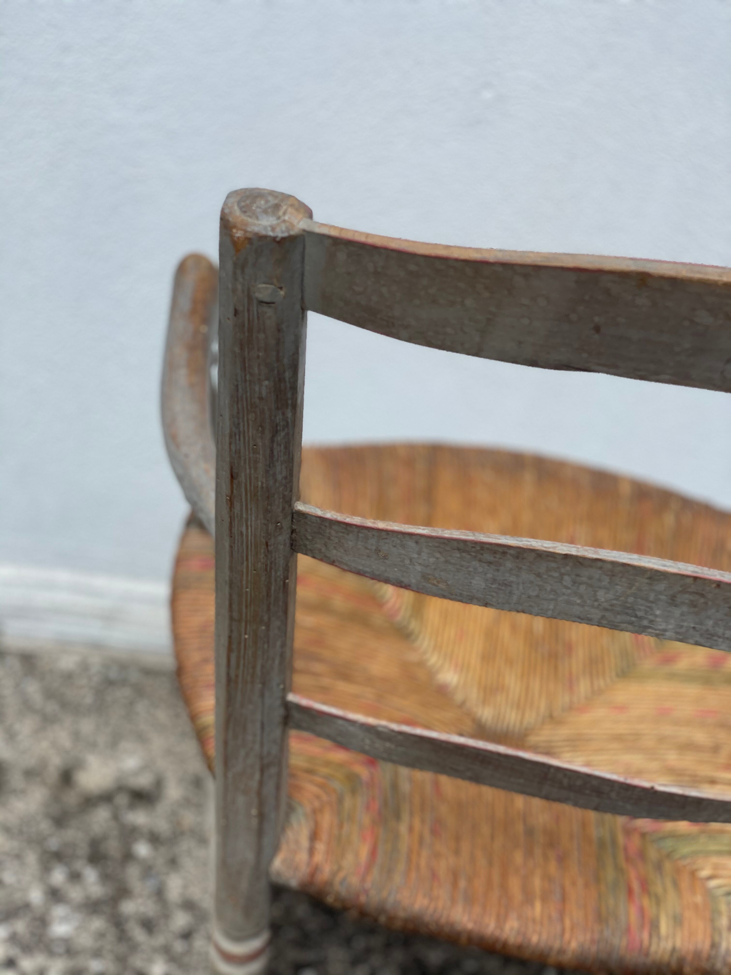French antique Armchair Louis Philippe style, Provence