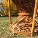 Emmanuelle wicker and rattan chair for adults 1970s