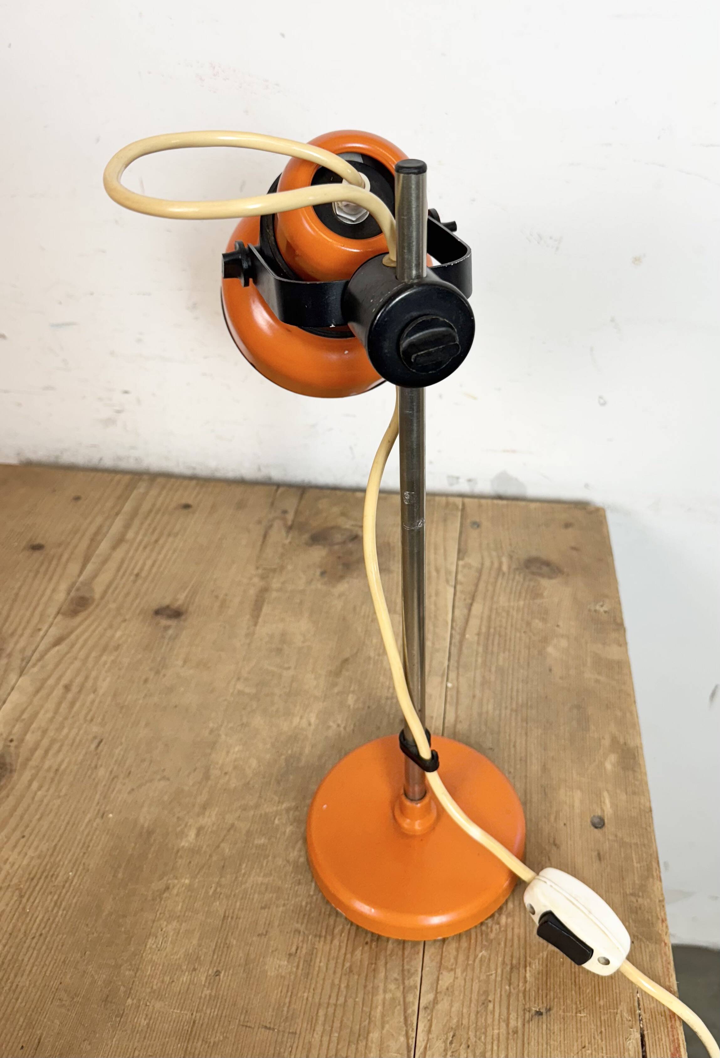 Vintage Orange Table Lamp , 1970s