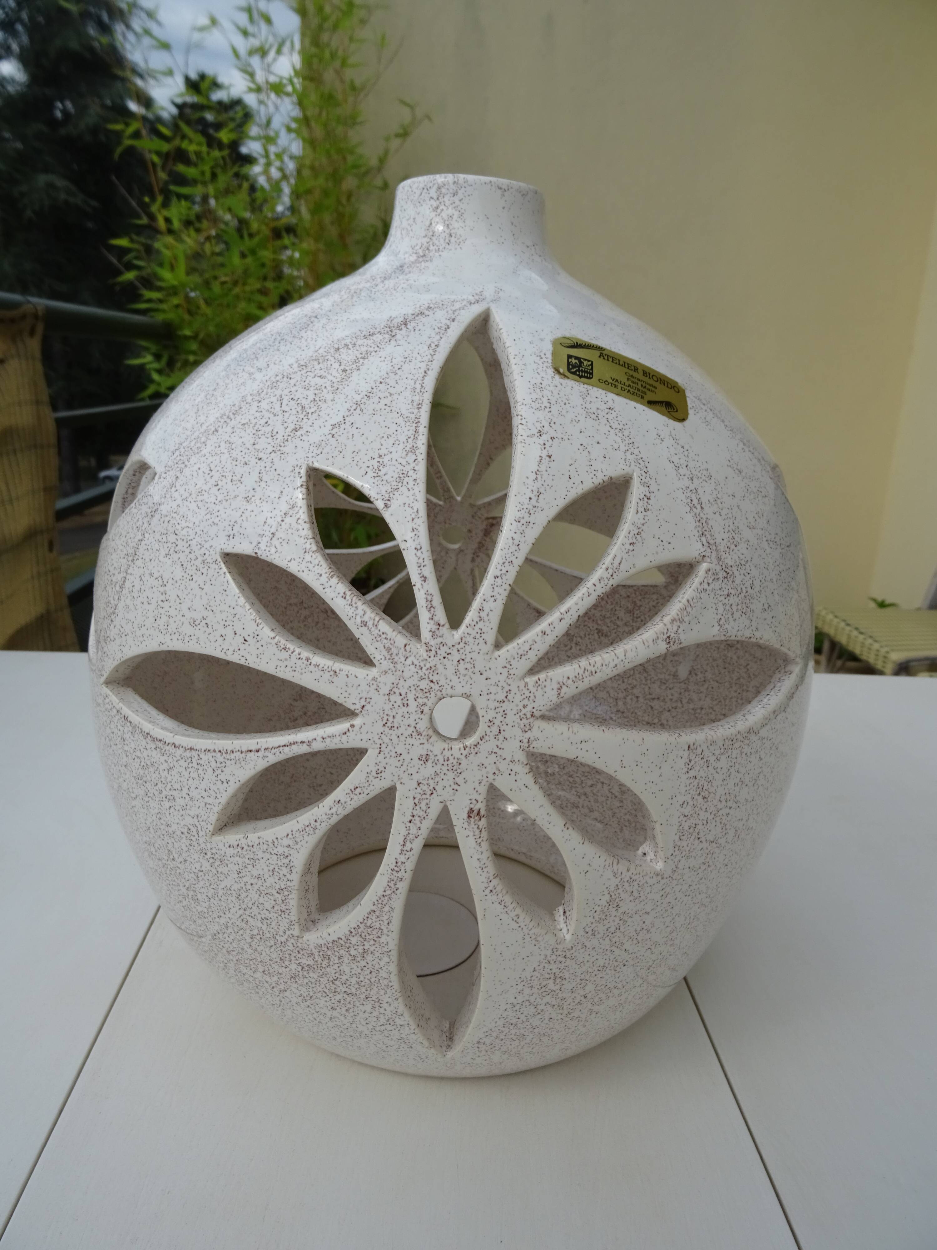 Pied de lampe céramique Vallauris Atelier Biondo