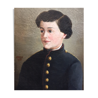Painting portrait young boy