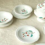 Dinette en faience service de table  decor floral