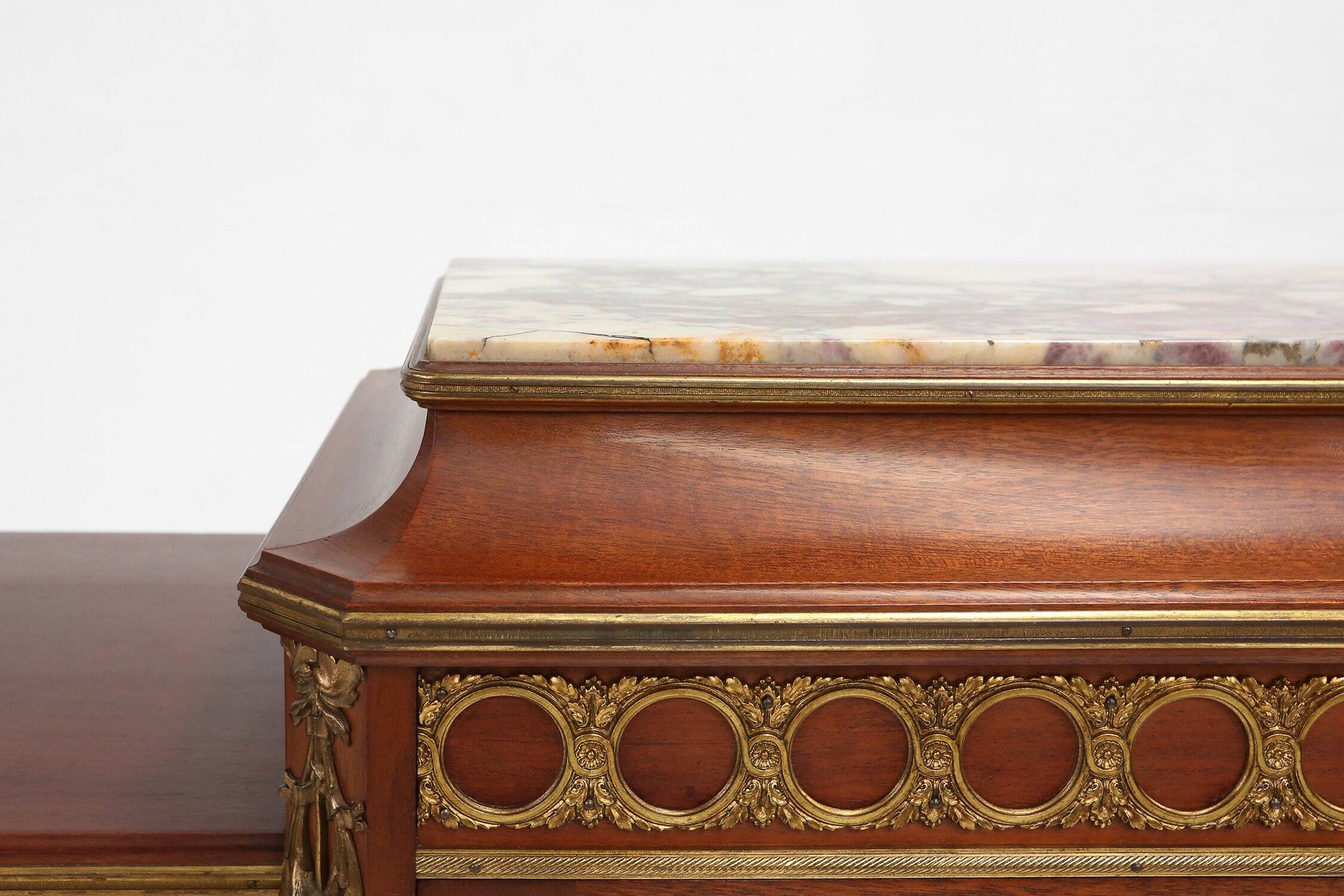 Louis Xvi Display Cabinet in Marquetry with Light, France, 1850s