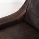 Fauteuil danois en cuir marron, 1960