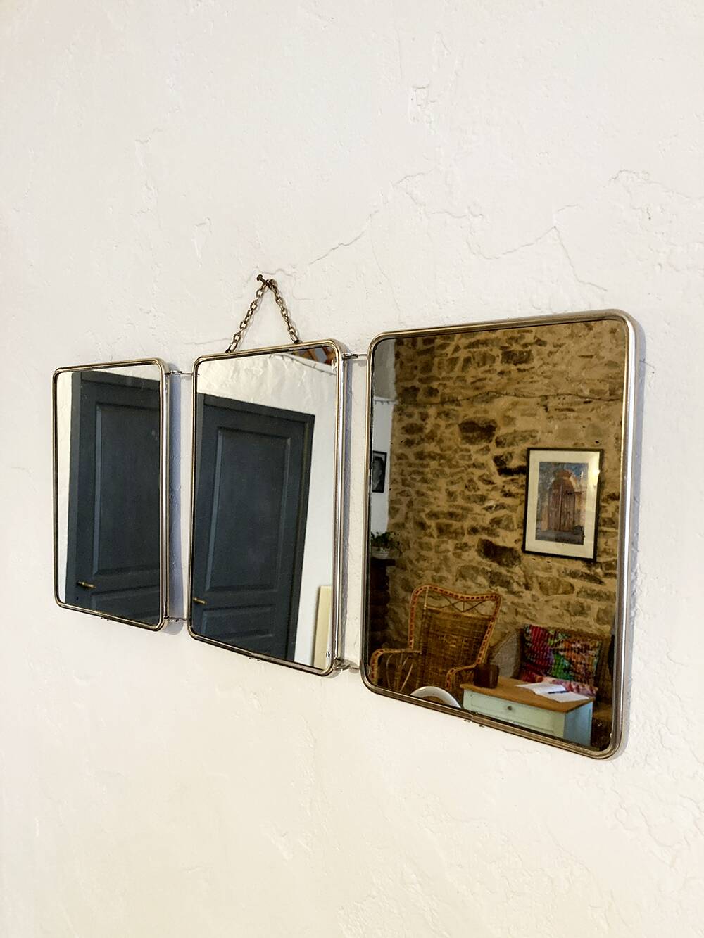 Triptych barber mirror, 1930s-1950s