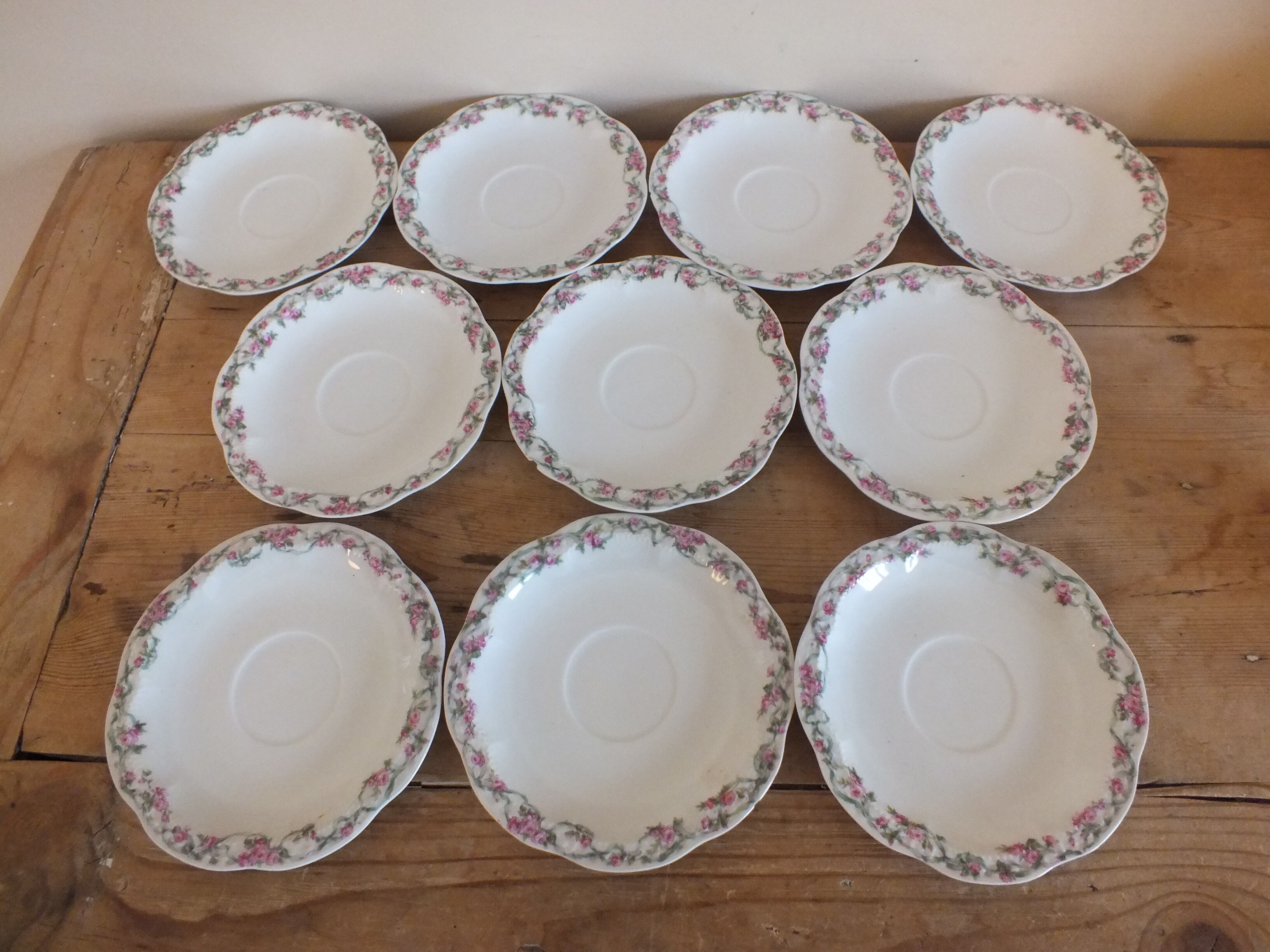 Majorelle Nancy for Haviland suite of 10 porcelain coffee cups