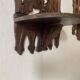 Etagère murale ancienne en bois ajouré , XIXe