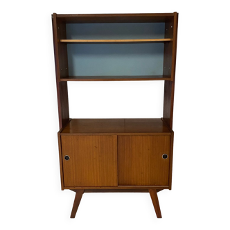 Vintage bookcase with compass feet from the 60s