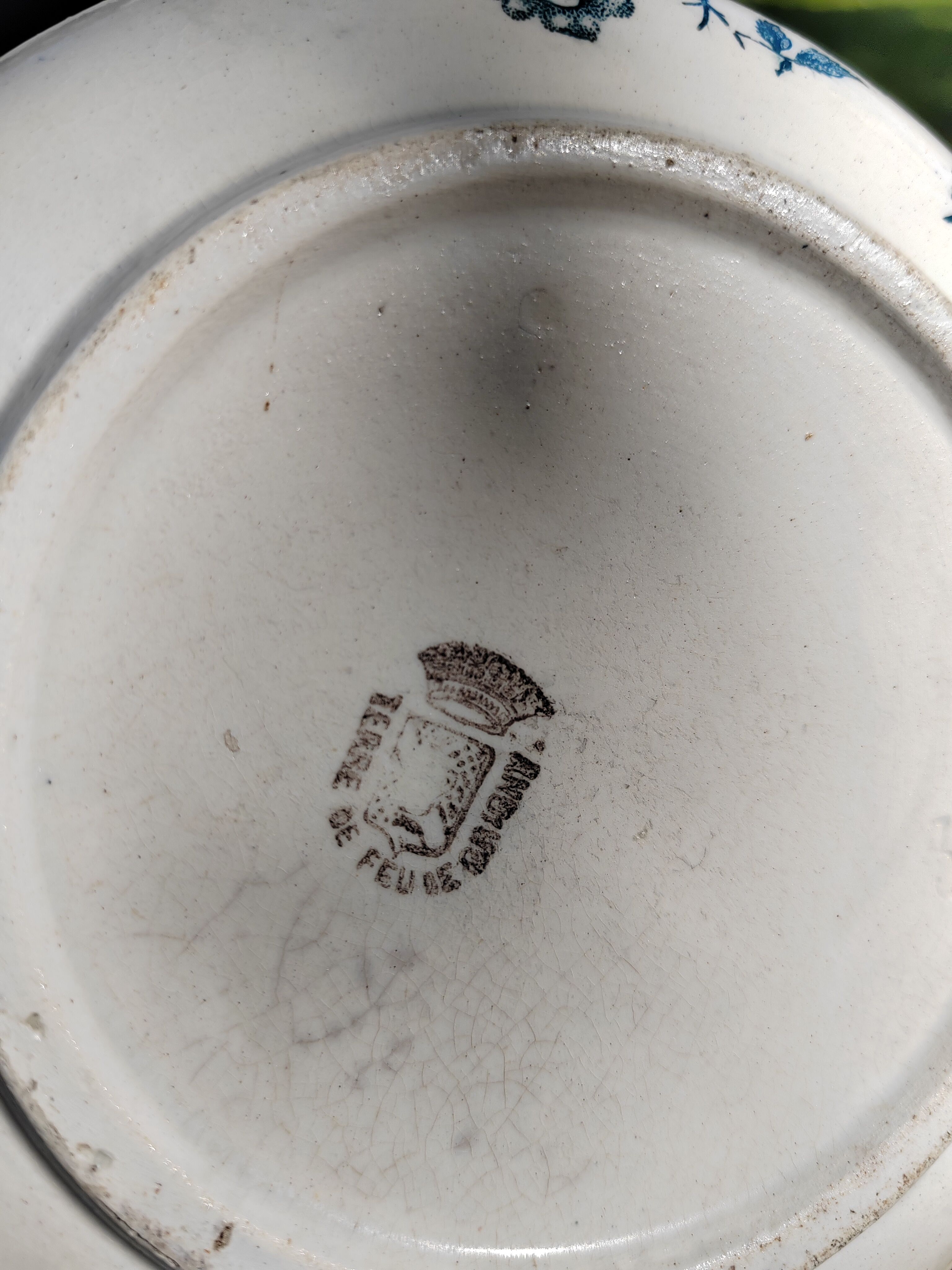 Bathroom pitcher blue floral decoration - Tierra del Fuego de Grigny