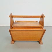 Art Deco Magazine Rack with Three Drawers, 1930s