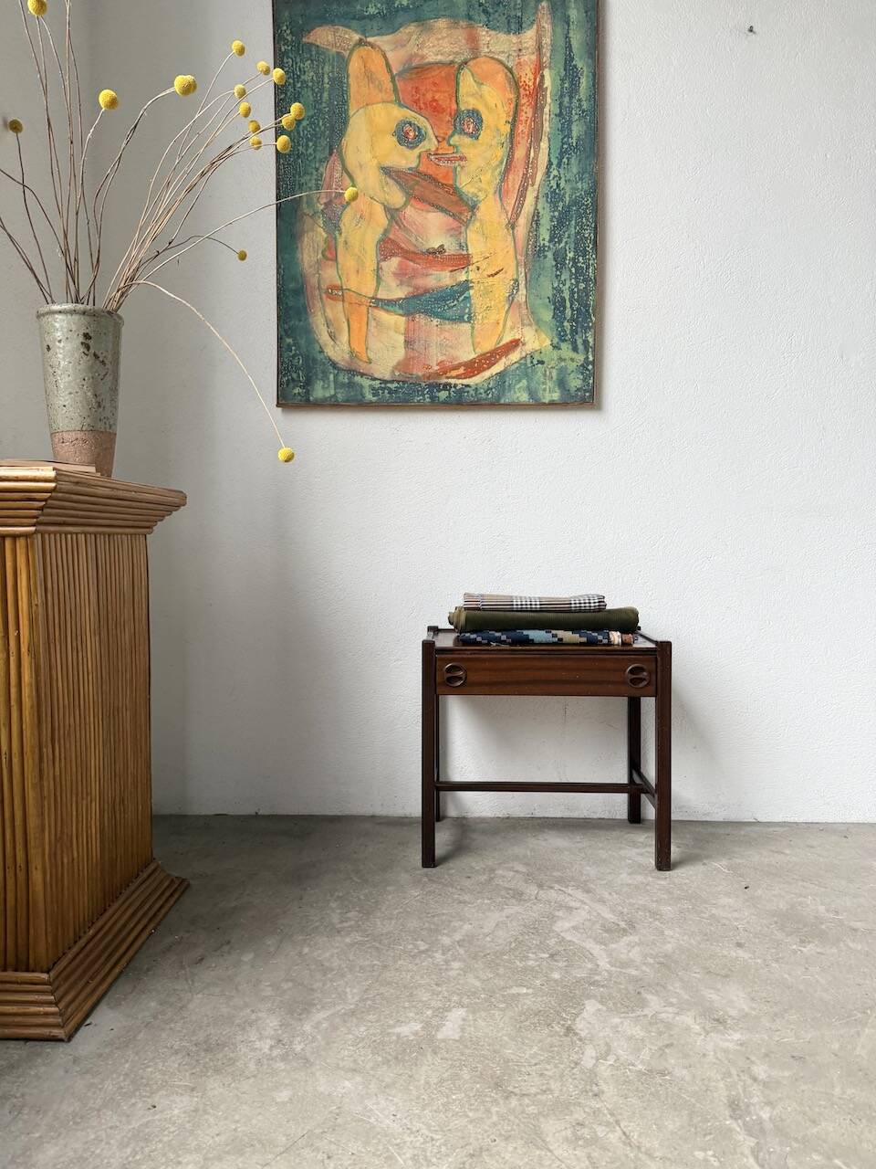 Jacques Hauville bedside table Roche Bobois mahogany